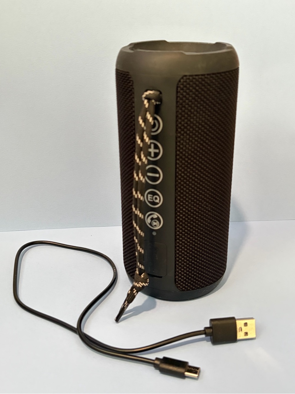 Portable Black Bluetooth Speaker with USB Charging